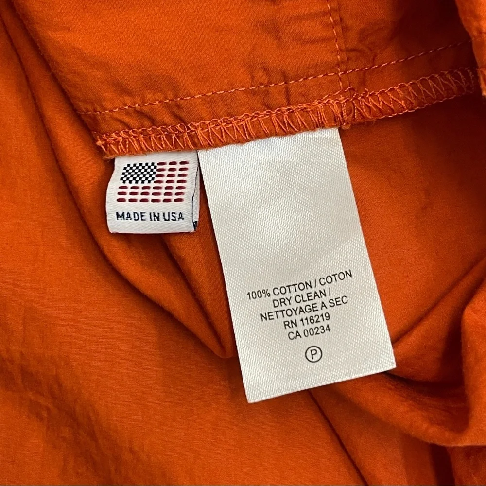 Steven Alan Dark Orange Button Up Oversized Shirt Dress - Picture 9 of 9